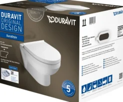 DuraStyle Basic vægtoilet åben skylle-rand og SoftClose sæde