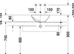 Duravit Bacino Bowle, Ø420 mm, hvid - uden hanehul