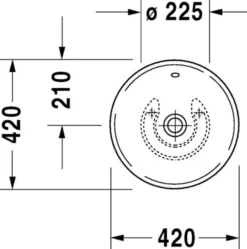Duravit Bacino Bowle, Ø420 mm, hvid - uden hanehul