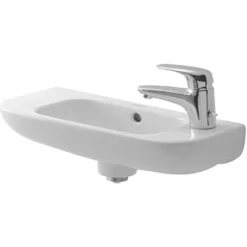 Duravit D-code håndvask, 50 x 22 cm, hanehul til venstre