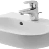 Duravit D-Code håndvask, 45 x 34 cm, 1 hanehul, med overløb