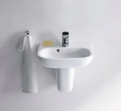Duravit D-Code håndvask, 45 x 34 cm, 1 hanehul, med overløb