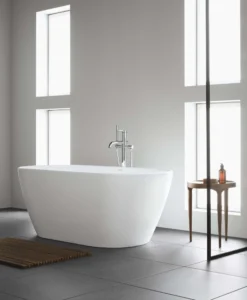 Duravit D-Neo badekar, 1600x750 mm, fritstående, hvid mat, uden overløb