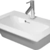 Duravit Me by Starck Håndvask, 630 x 400 mm, Compact, med Hanehul og Overløb, Hvid