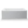 Duravit No.1 badekar, 1600 x 700 mm, 1-ryglæn, rektangulært, hvid