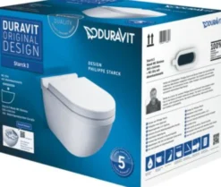 DURAVIT Starck 3 vægtoilet med åben skylle-rand og sæde med softclose