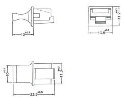Dust Cover til RJ45 jack med grip, 10 stk, sort - DeLock