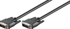 DVI-D kabel, Full HD 1080p (1920 x 1080), 18+1-pin, M-M, Single Link, sort - MicroConnect
