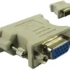 DVI-D/VGA adapter, han-hun, DVI-D 24+1 til VGA 15-pin, sort - MicroConnect