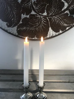 3D vokslys, Ø7,5 x 10+12,5+15 cm, hvid, sæt med 3 stk