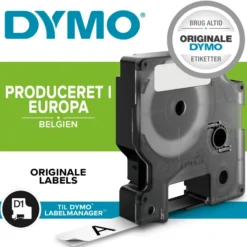 DYMO D1 Durable tape 12 mm x 3 m, sort/orange