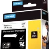 DYMO Rhino Professional, mærkbar permanent polyestertape, 6mm, sort