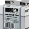 DYMO RhinoPRO, shrink tubing, 12x1,5 mm, sort tekst på hvid tape, 1,5
