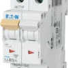 Eaton Automatsikring, MCB, 1P+N, 13A, C-karakteristik, 10kA, , 2 modul