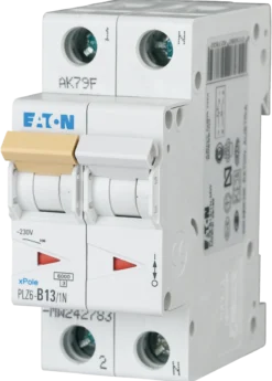 Eaton Automatsikring, MCB, 1P+N, 13A, C-karakteristik, 10kA, , 2 modul