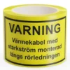 Ebeco advarselstape til varmekabel, 100 mm, 33 m