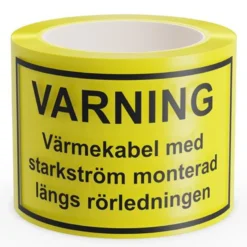 Ebeco advarselstape til varmekabel, 100 mm, 33 m