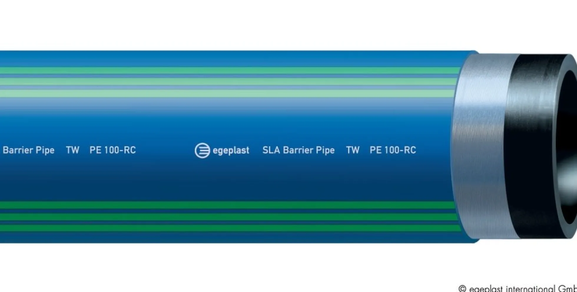 Egeplast 50 mm SLA PE100 PN16 SDR11 rør med alu-kappe, blå, 100 m - 100 meter