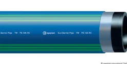Egeplast 50 mm SLA-rør, PE100 PN16 SDR11 m/alu-kappe, blå, 6 meter - 6 meter