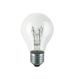 E27 Glødepære 60W, klar, 630lm, dæmpbar, A55