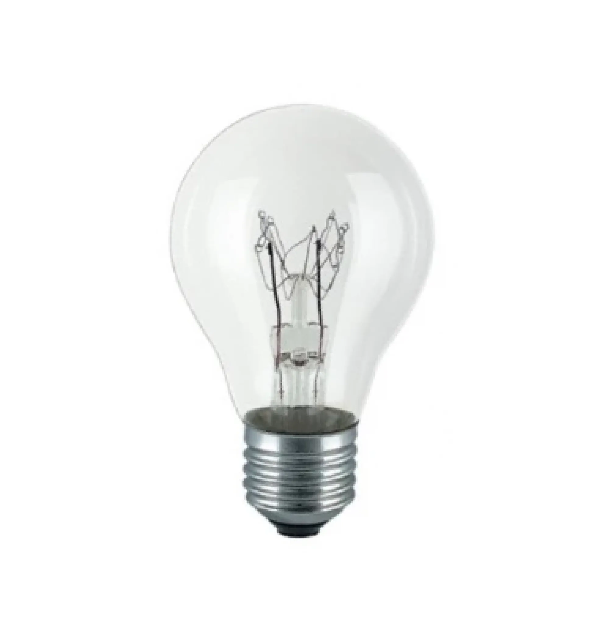 E27 Glødepære 60W, klar, 630lm, dæmpbar, A55