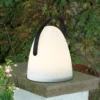 Eglo batteridrevet bordlampe, med afbryder, Ø210 mm, H300 mm, hvid/sort