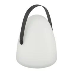 Eglo batteridrevet bordlampe, med afbryder, Ø210 mm, H300 mm, hvid/sort