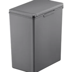 EKO Affaldsspand Morandi Touch, grå plast, med touch låg, 20 l