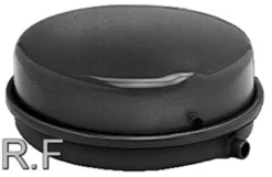 Ekspansionsbeholder, flad rund med membran, 11 l, 3 bar, 389 mm, rød