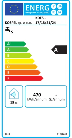Elektrisk gennemstrømningsvandvarmer stor model 17-18-21-24 kW