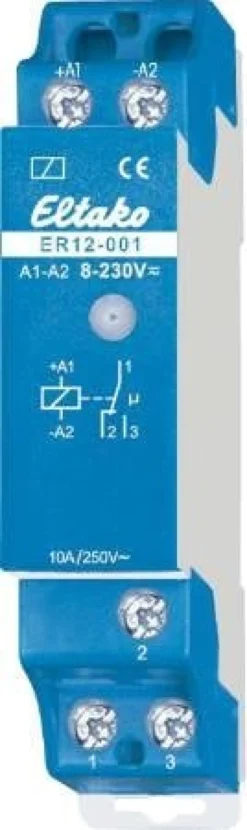 Eltako – Eltako Kontaktor/relæ 1 skifter, 16A 12-230V AC/DC