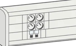 Endestykke til installationskanal 50 x 180 mm