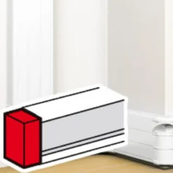 Endestykke til installationskanal 50 x 180 mm
