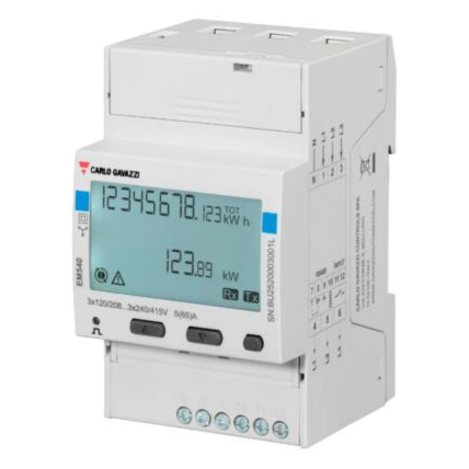 Energimåler 3-faset MID-B, 65A, direkte puls - Carlo Gavazzi