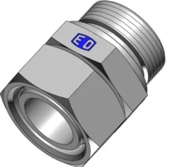 Ermeto EGE indskruning, lige, stilbar, stål kromatiseret BSPP svær, gevind rørende M14 x 1.5