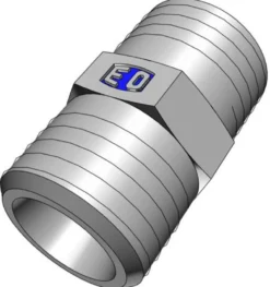 Ermeto G samler, lige, stål, kromatiseret, let, M22 x 1.5