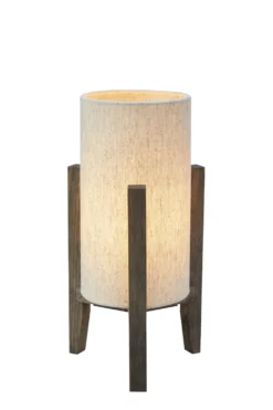 ERUCA Bordlampe, 1L, 34cm, bejset brun/beige