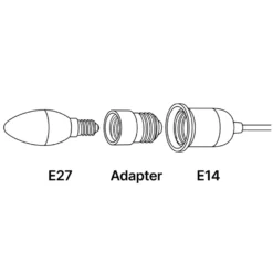 E27 til E14 adapter