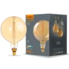 E27 8W dæmpbar LED pære, spiral amber, 500lm, 360°, G200, RA80, erstat 42W, 2200K