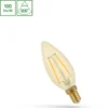 E14 5W LED kertepære, C35, kultråd, rav farvet glas, ikke dæmpbar, 2400K