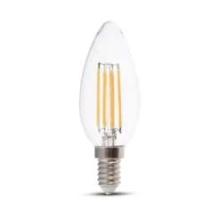 E14 6W LED kertepære, Kultråd, Ikke dæmpbar, Varm hvid (2700K)