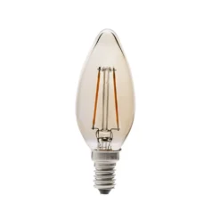 E14 4W LED kertepære, kultråd, røget glas, 300 lumen, 300 grader spredning, 2200K, V-Tac