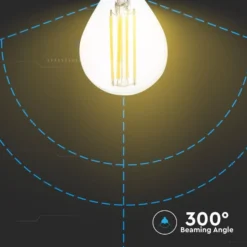 E14 4W LED kronepære - Kultråd, P45, 400 lumens, RA 80-85, 2700K, 77 x Ø46 mm - V-Tac