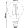 E14 2W LED pære, G45, 2700K, ikke dæmpbar