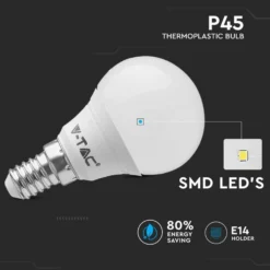 E14 3,7W LED pære, P45, Ikke dæmpbar, 6500K