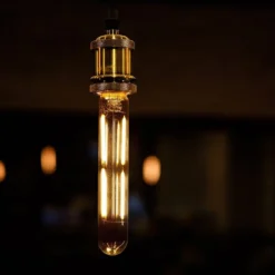 E14 4W LED pære - T20, Kultråd, Varm hvid, Ikke dæmpbar