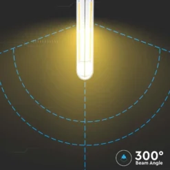 E14 4W LED pære - T20, Kultråd, Varm hvid, Ikke dæmpbar