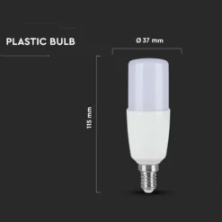 E14 9W LED pære, T37, 750lm, mat glas, 2700K, erstatter 50-60W