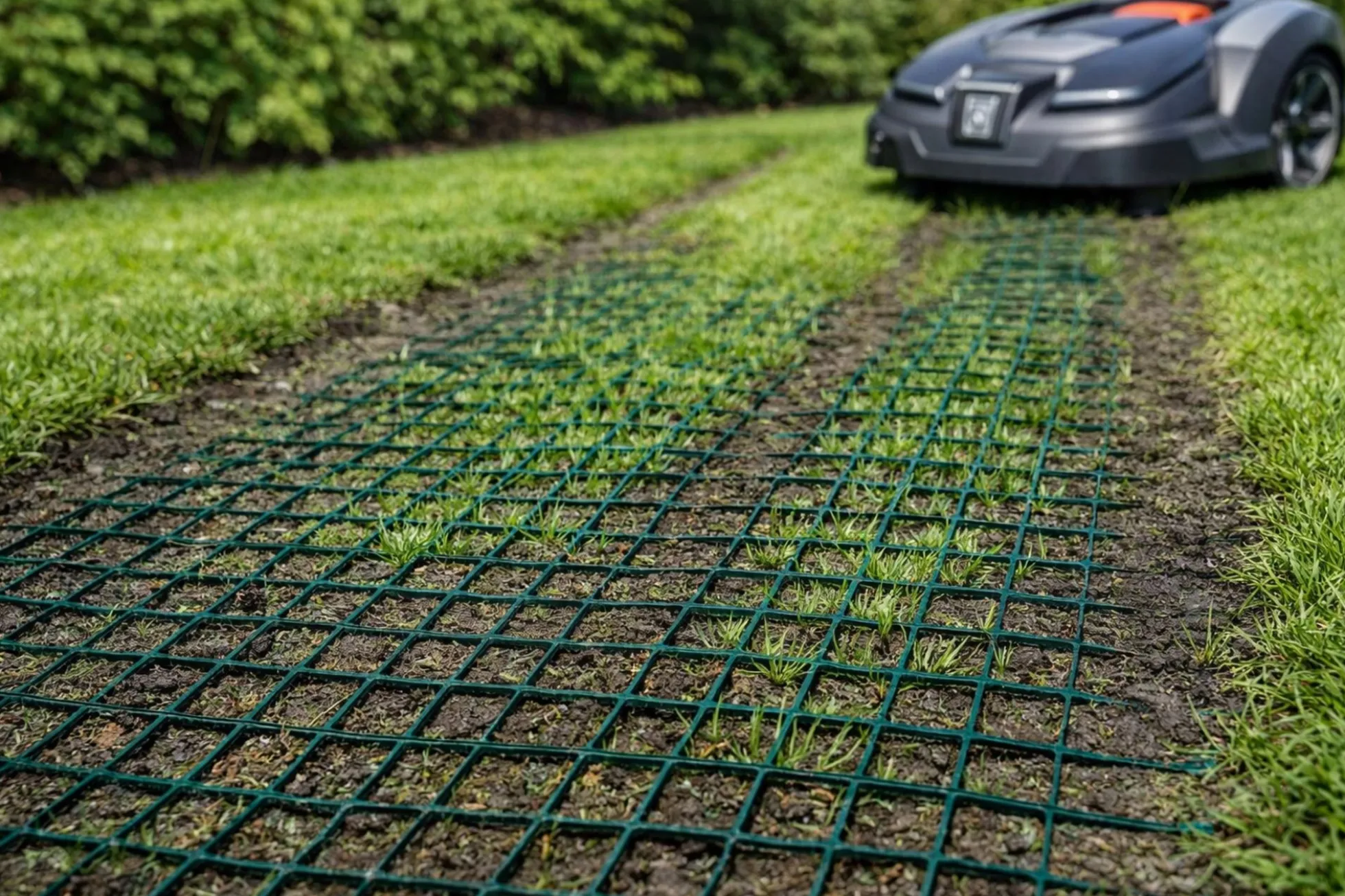 Expo-net armeringsnet til robotplæneklipper, 0,6 x 10 meter, græs-grøn