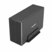 External HDD enclosure, USB 3.1 Gen2, 3,5" HDD, USB-A, sort